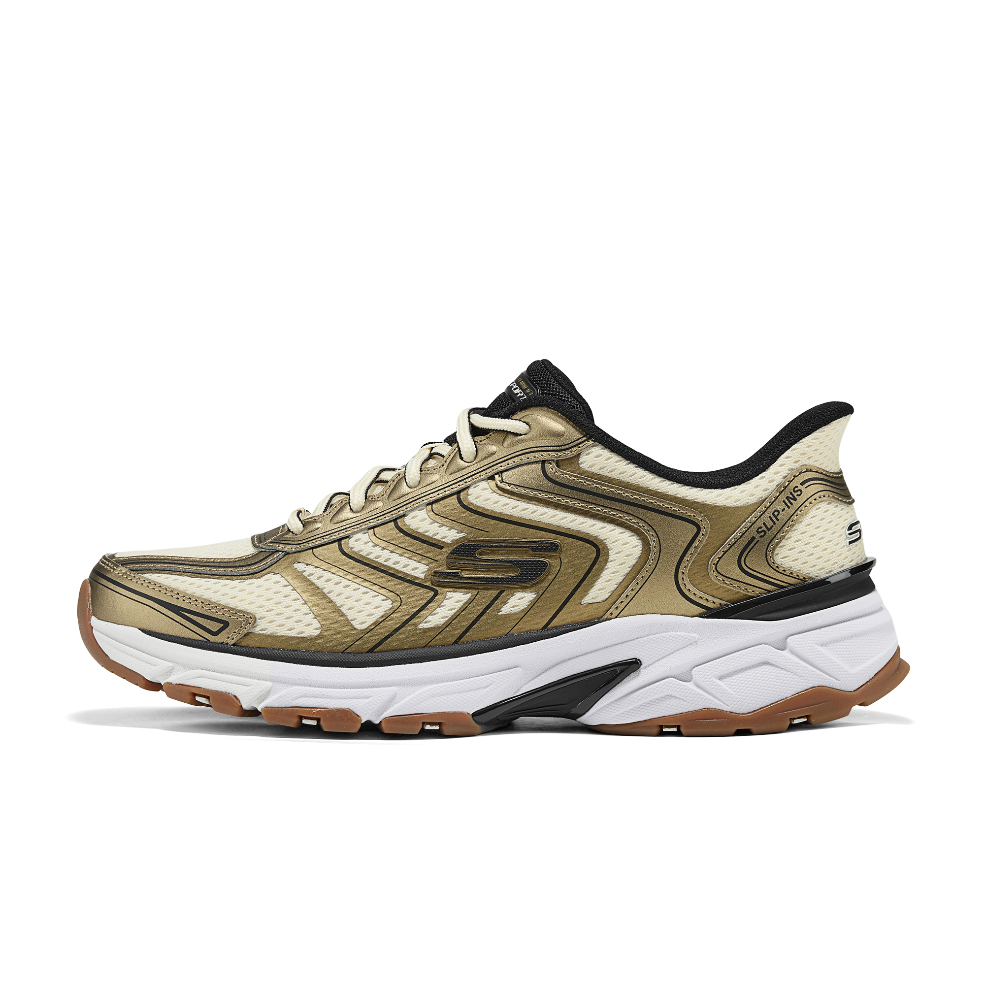 

Skechers Низкие повседневные туфли Silver Wing Cushioning, мужские, золотистые