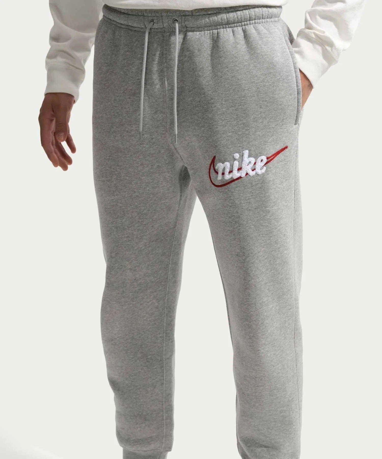 Мужские флисовые спортивные брюки Nike Sportswear Club IF0700-063, темно-серый меланж — фото 2