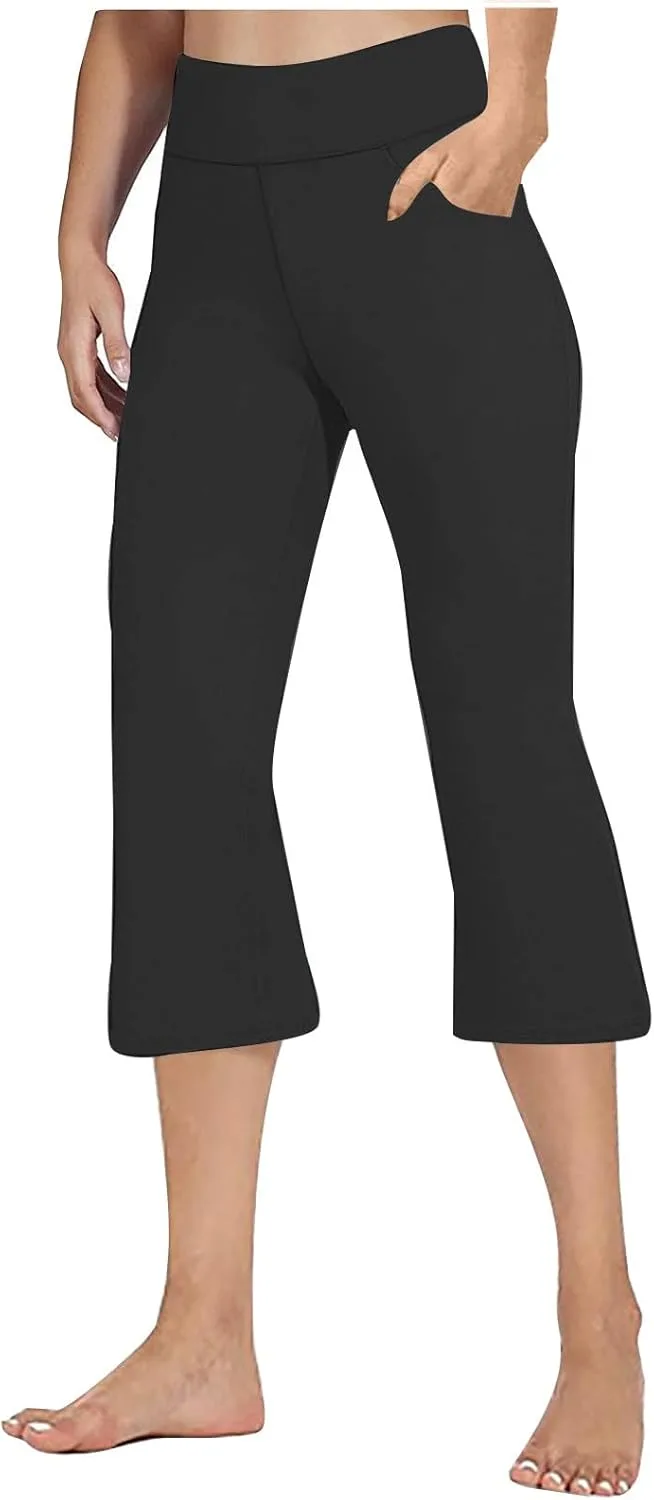 Колготки Flare Capri для женщин с карманами, Tummy Control, высокая талия, Stretch, Bootcut — фото 2