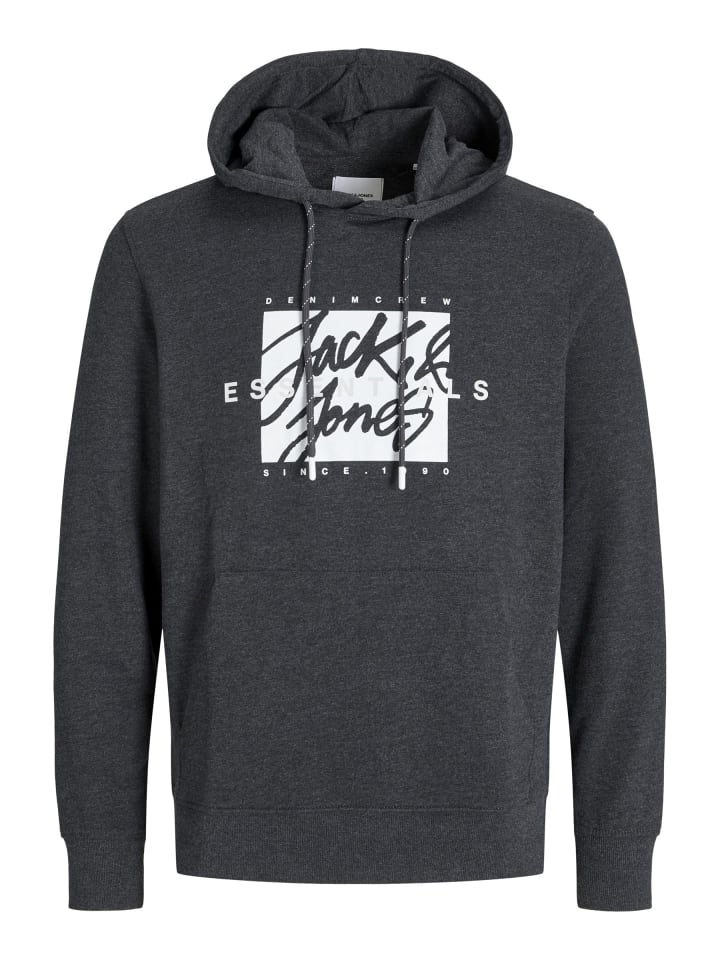 

Толстовка с капюшоном Jack & Jones, темно-серый меланж