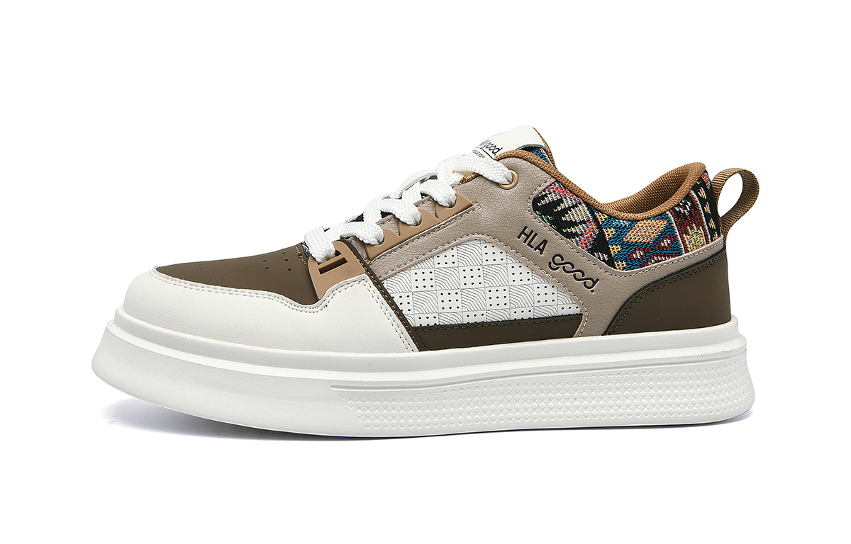 

Низкие мужские кроссовки HLA, White Brown[Mesh Style]