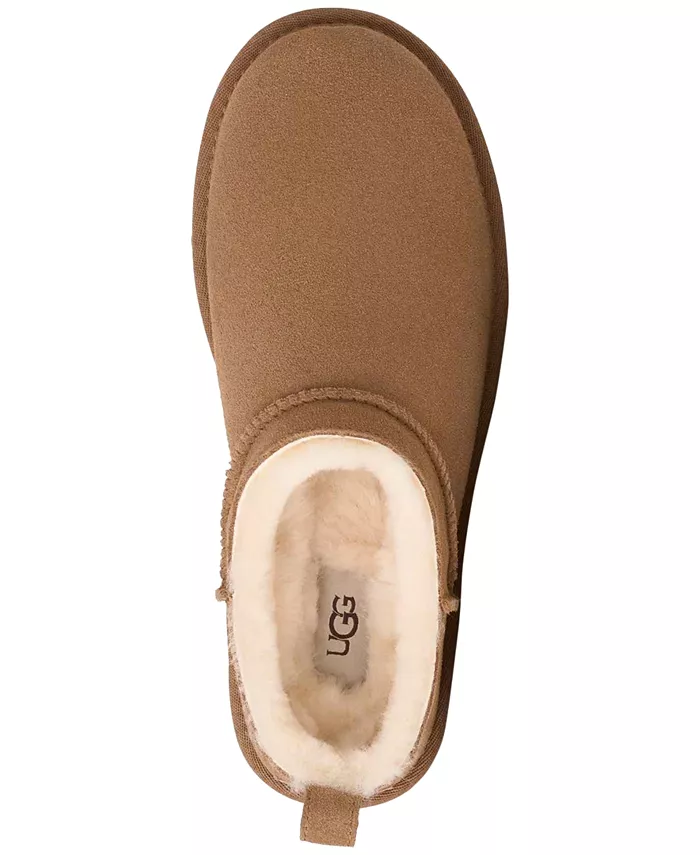 Женские классические ботильоны UGG с микро-язычком UGG, коричневый — фото 3