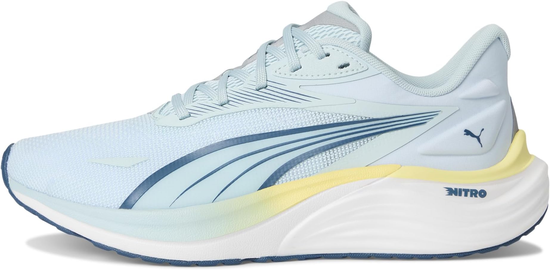 Кроссовки PUMA Women's Electrify Nitro 4 Running Shoes, Sea Glass/Dark Indigo/Gray Echo — фото 4