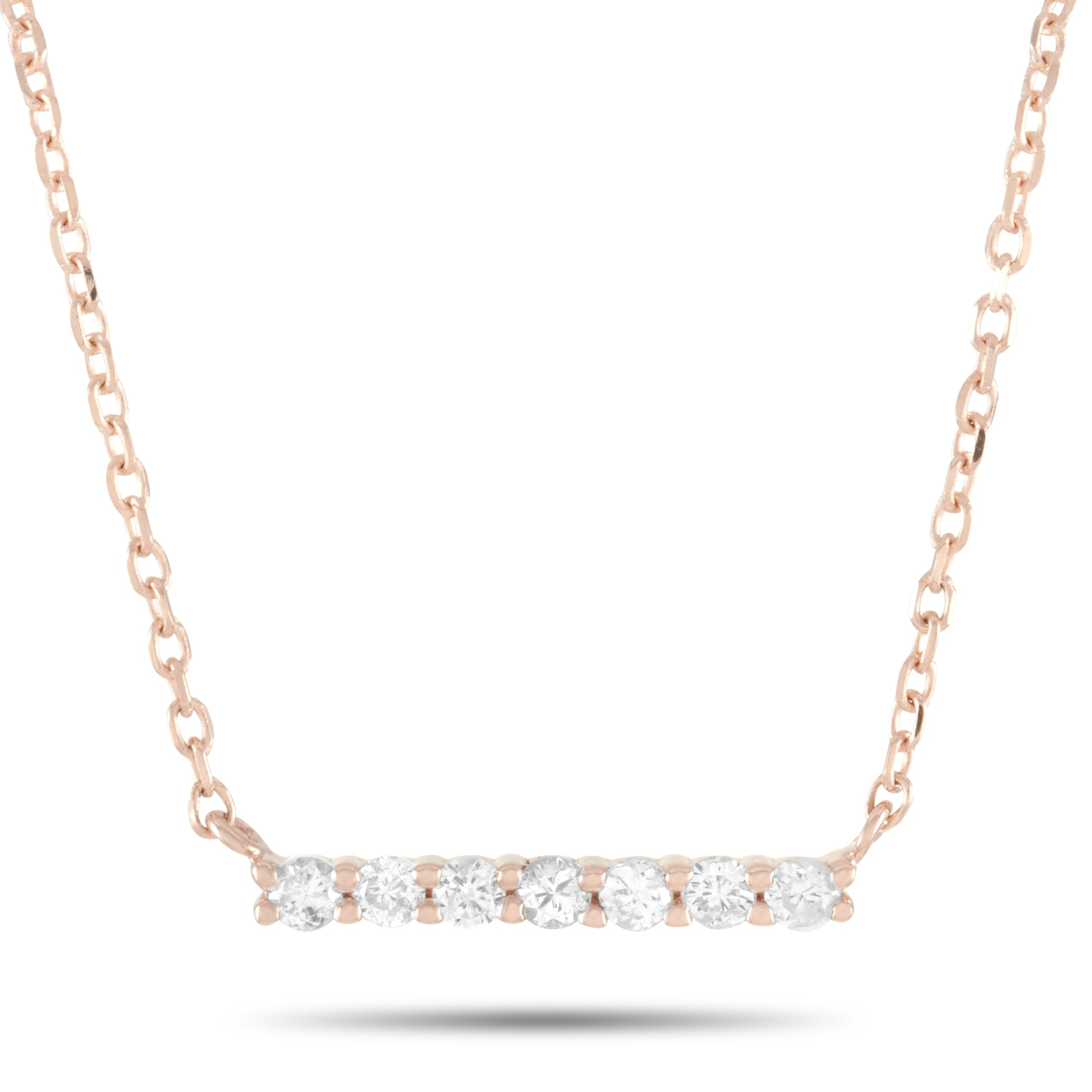 

Эксклюзивное колье LB из 14-каратного розового золота с бриллиантами 0,10 карата Lb Exclusive, золотой