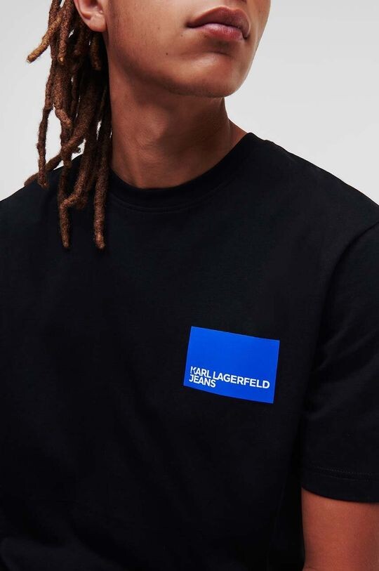 

Хлопковая футболка Karl Lagerfeld Jeans, черный