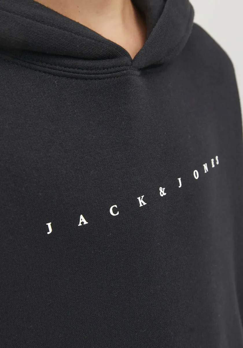Детская толстовка Jack & Jones "JJESTAR JJ SWEAT HOOD NOOS JNR" Jack & Jones Junior, черный — фото 3