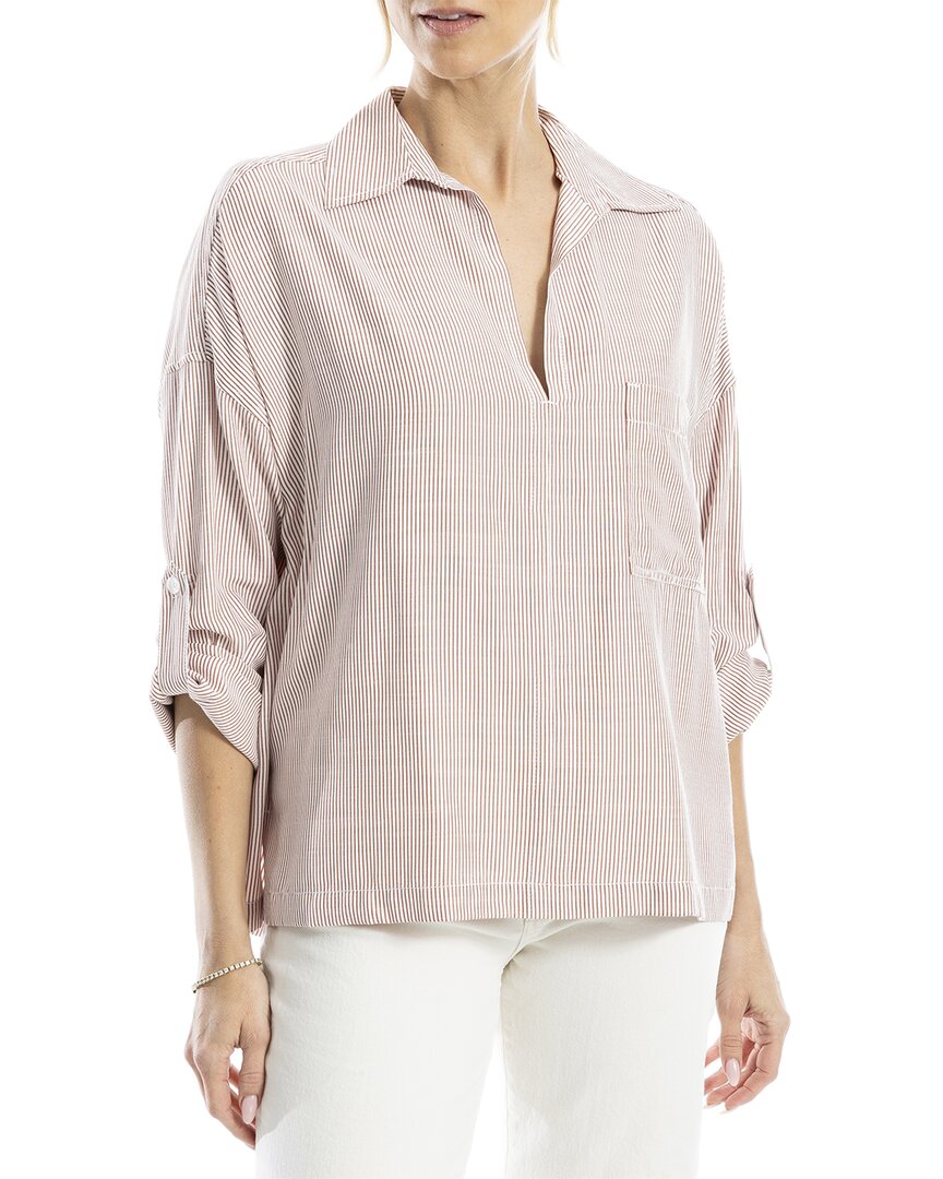 

Рубашка Max Studio Tab Sleeve Woven с V-образным вырезом, белый