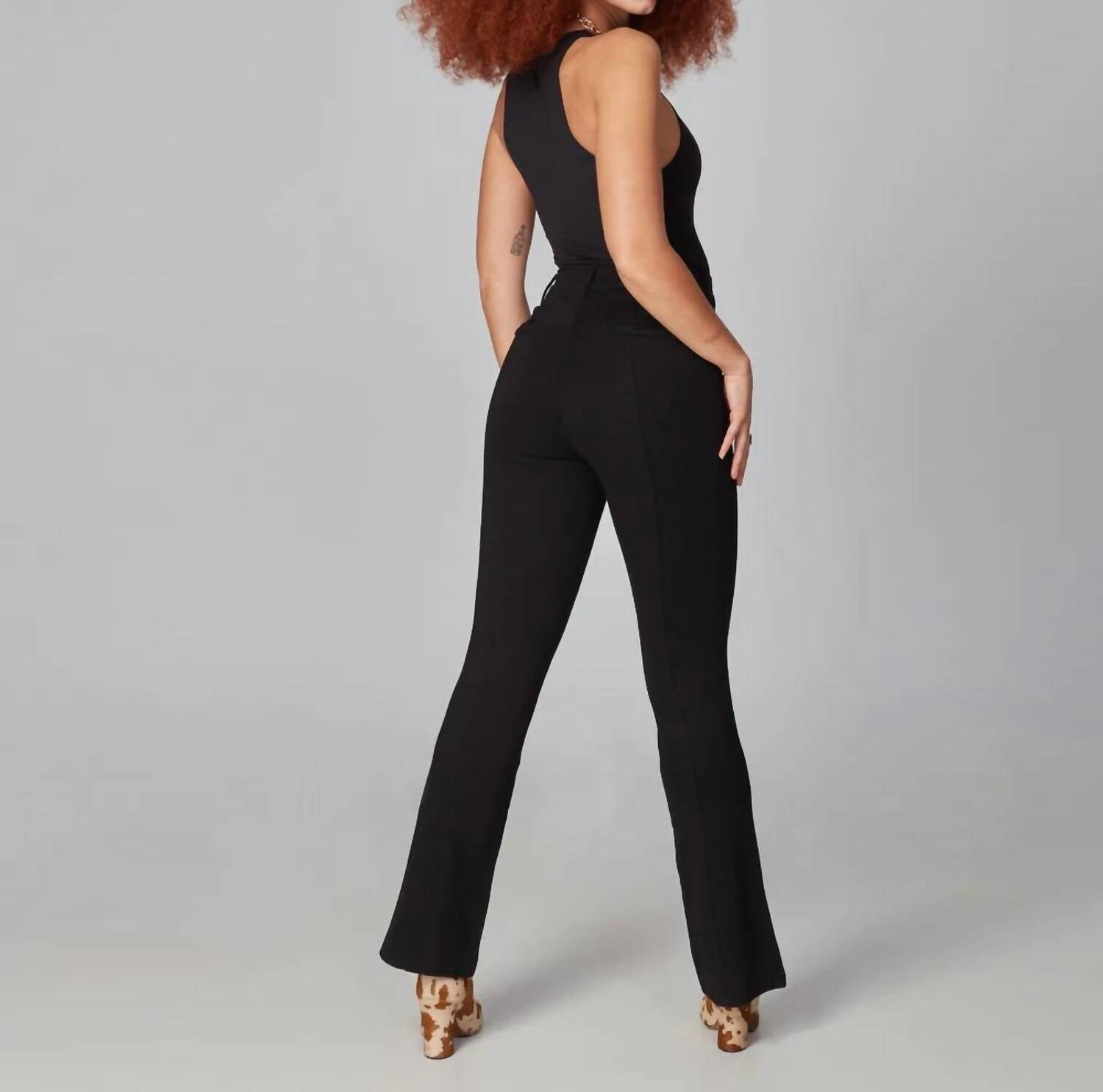 

Брюки-клеш Azure с высокой посадкой Black Ponte Black Lola Jeans