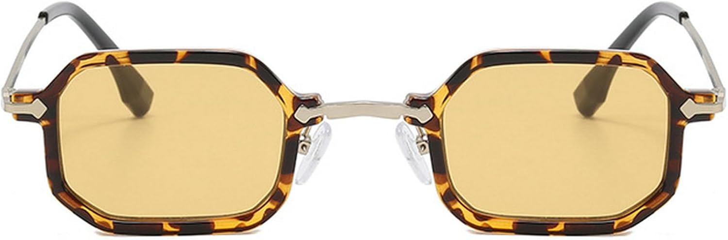 

Маленькие винтажные солнцезащитные очки квадратной формы для женщин, металлические, конфетного цвета, модные, с леопардовым принтом, зеленые, прямоугольные, с защитой от УФ-излучения UV400 mincl, C2