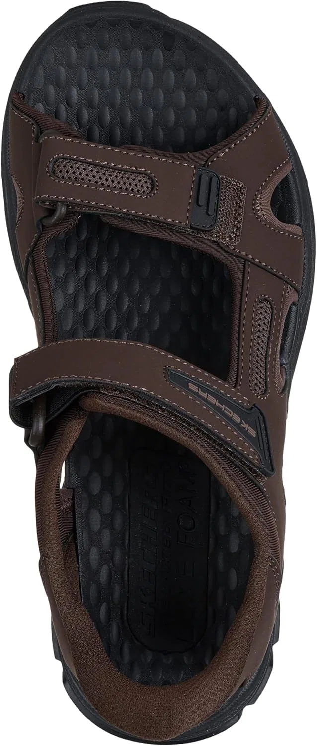Сандалии с двумя ремешками Skechers, темно-коричневый Skechers USA Men's — фото 3