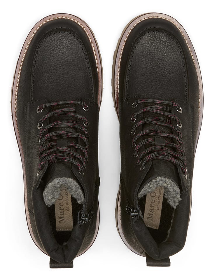 Marc O'Polo Shoes Черные кожаные сапоги — фото 4