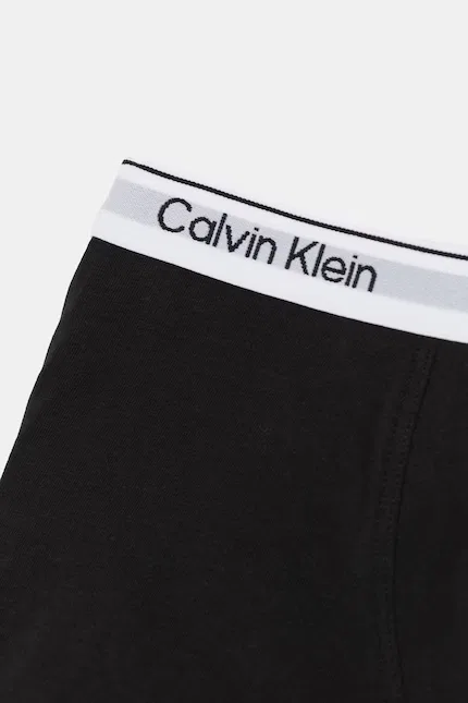 Боксеры детские хлопковые с эластаном 2 шт Calvin Klein Underwear, черный — фото 4