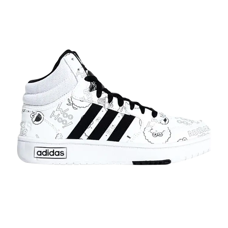 Кроссовки Adidas Sesame Street x Wmns Neo Hoops 3.0 Mid, белый