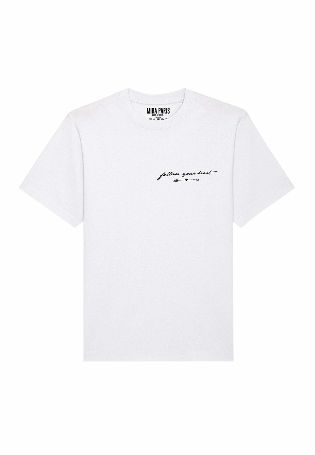 

Футболка с принтом FOLLOW YOUR HEART PRINT HEAVYWEIGHT Mira Paris, белый