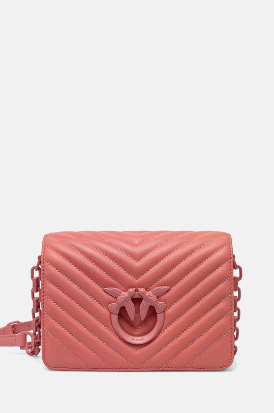 

Кожаная сумка Pinko, розовый
