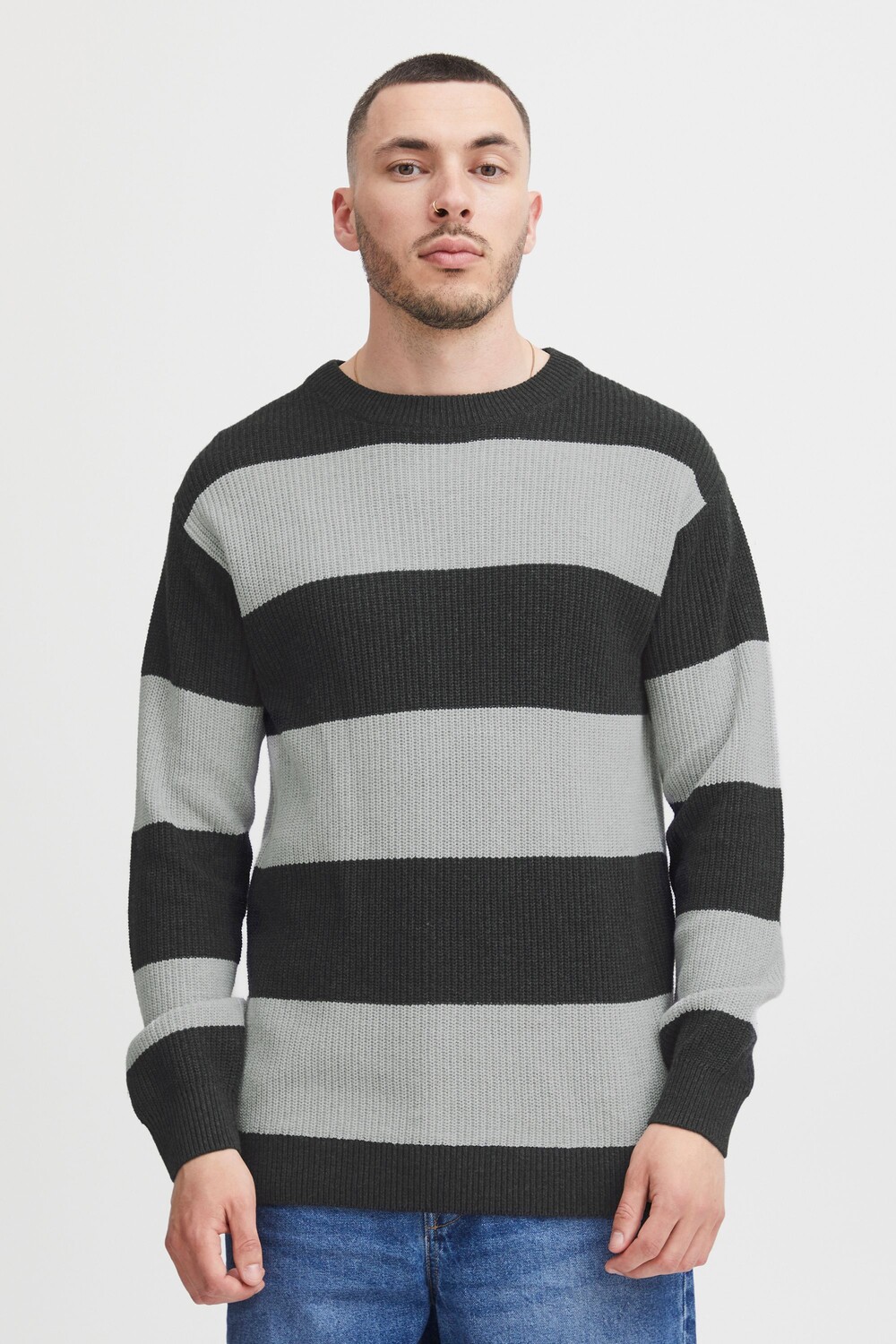 

Пуловер !SOLID Strick SDSergio Crewneck 21301066 ME, серый