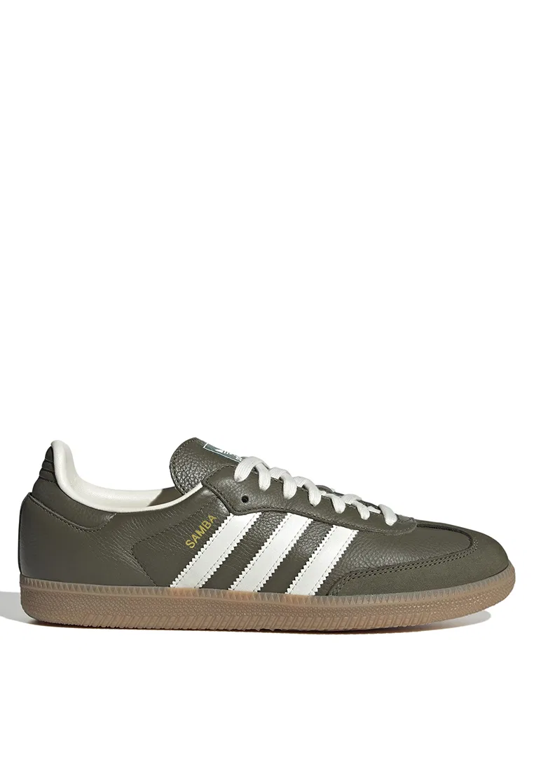 Кроссовки, повседневные, Samba OG, Adidas, белый/хаки