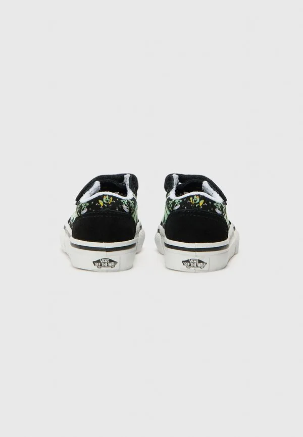 Детские туфли в стиле олдскул Vans, Black/Green — фото 3