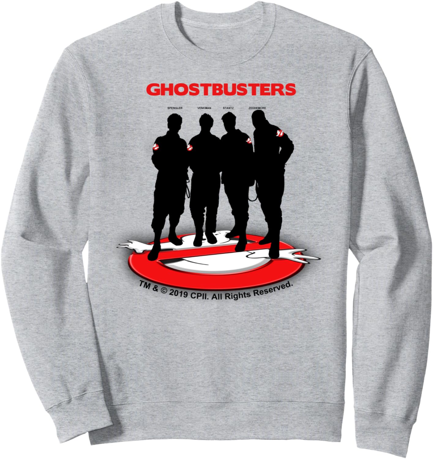 

Толстовка с силуэтом и групповым снимком из «Охотников за привидениями» Ghostbusters, серый