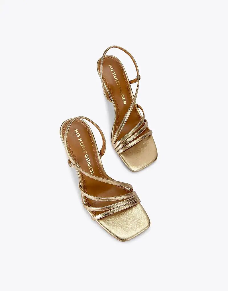 Босоножки на каблуке KG Kurt Geiger Sweetie в золотом цвете — фото 2