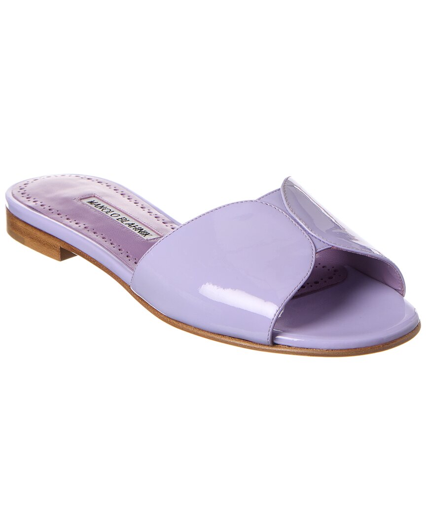 Лакированные сандалии Manolo Blahnik Houramu, фиолетовый