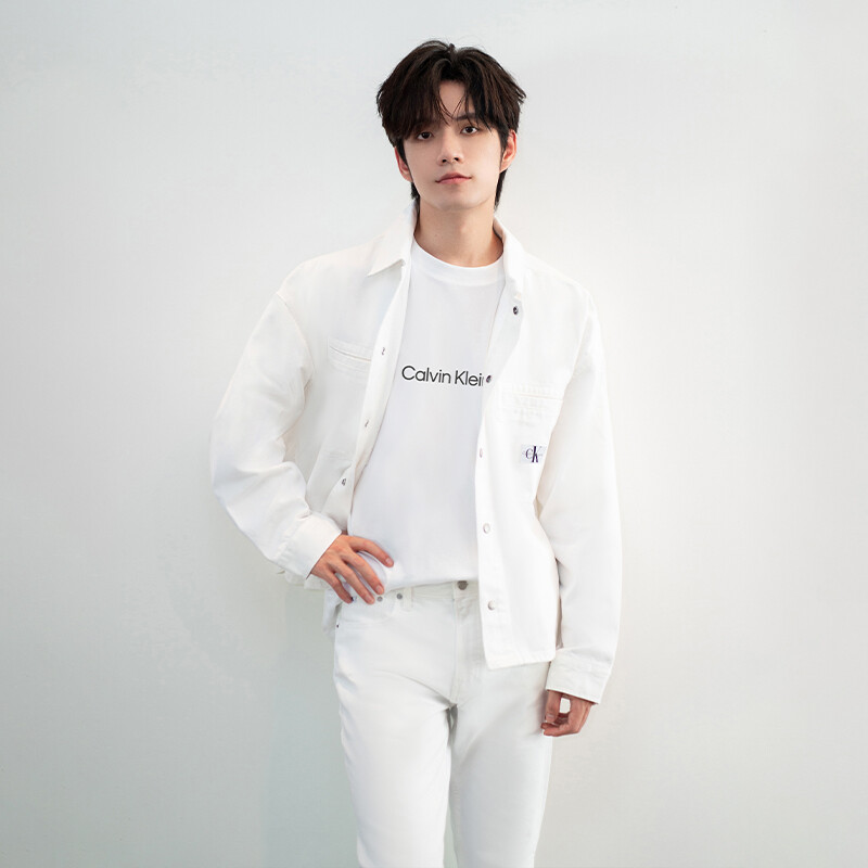 Мужская рубашка Calvin Klein, цвет 1AA- Denim white — фото 4