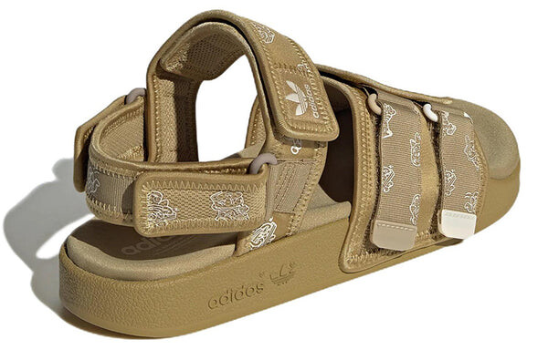 Сандалии оригиналы adilette sandal 4.0 повседневные спортивные унисекс сандалии Adidas, хаки — фото 4
