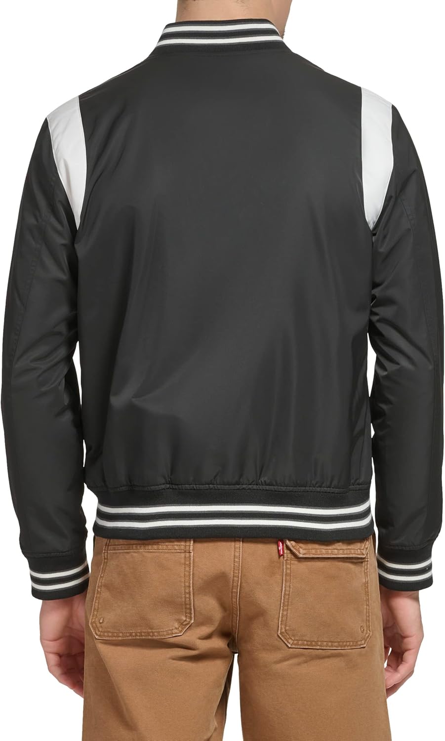 Мужская университетская куртка-бомбер Levi's Colorblock, Black Racer Stripe — фото 3