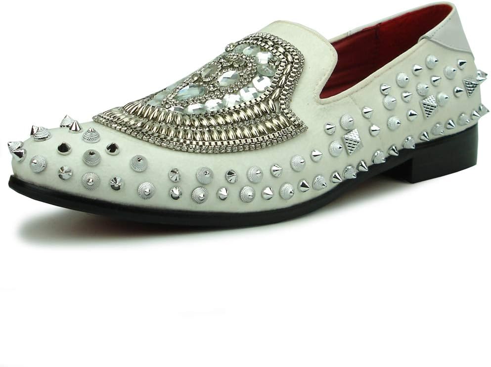 

Мужские замшевые лоферы Fiesso от Aurelio Garcia FI-7500 с кристаллами и декоративным элементом, без шнурков Fiesso By Aurelio Garcia, белый