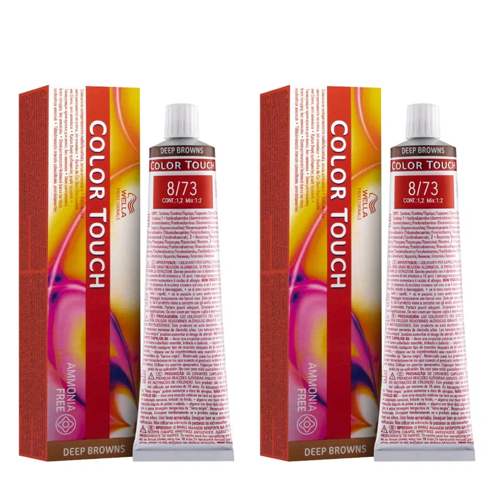 Демиперманентная краска для волос «Color Touch 8/73 Light Blonde Brown-Gold» от Wella Wella Professionals