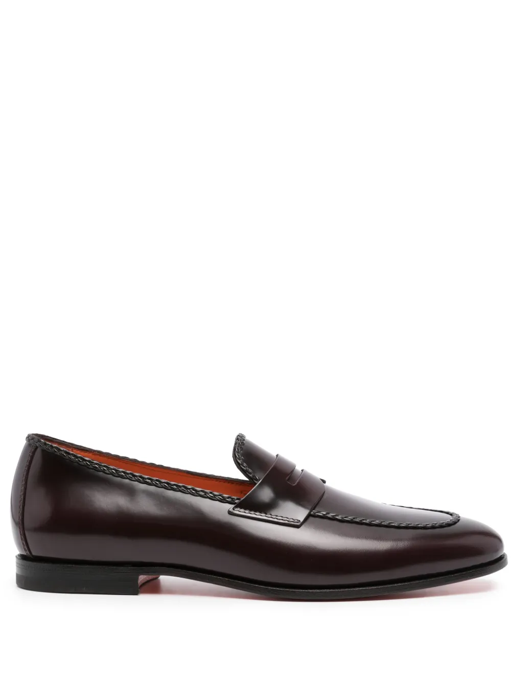 

Глянцевые лоферы Santoni, коричневый