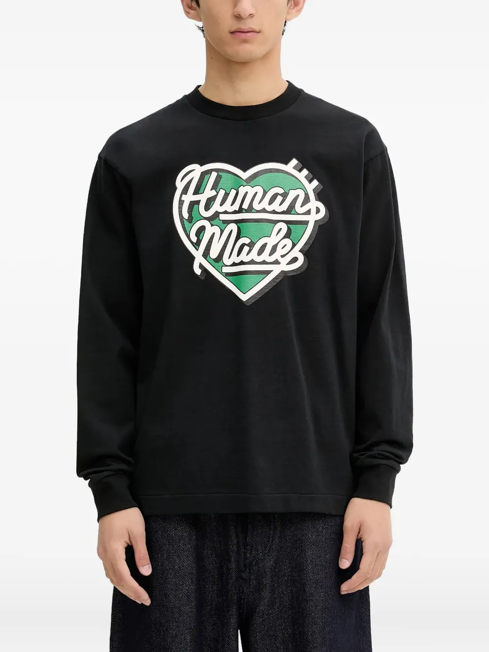 

Футболка с длинными рукавами и логотипом Human Made, черный