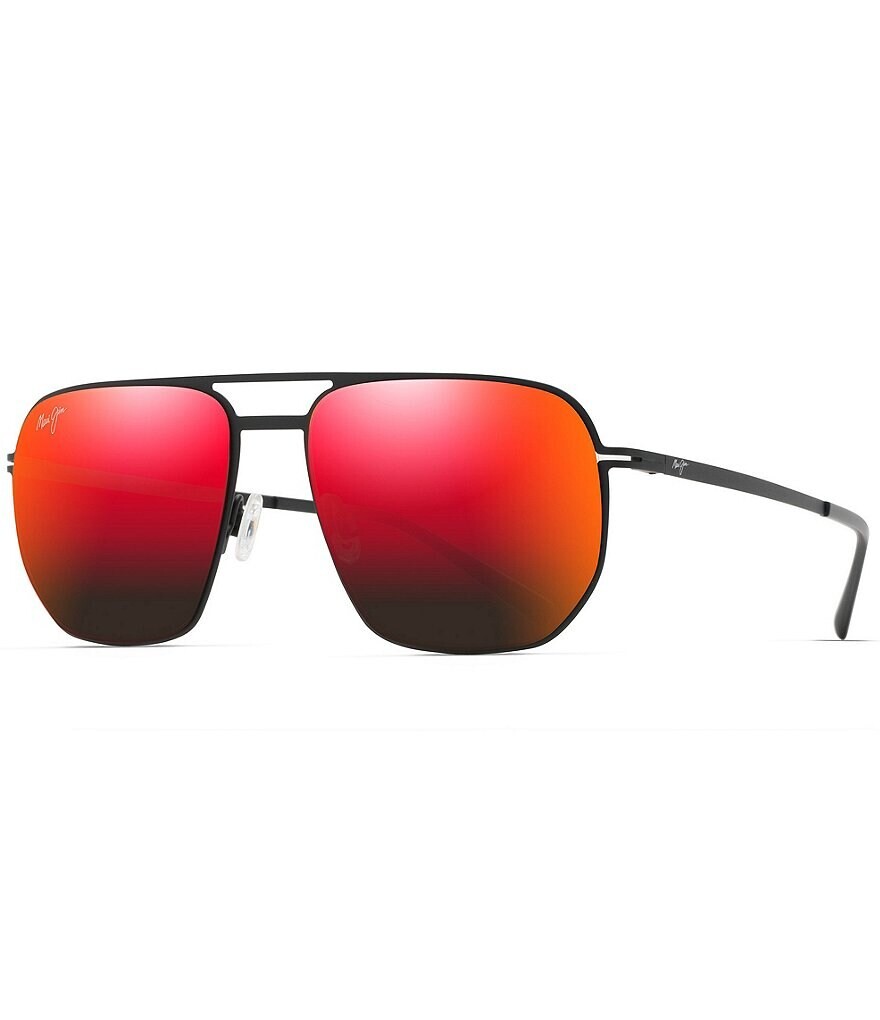 

Зеркальные солнцезащитные очки-авиаторы унисекс Maui Jim Shark's Cove PolarizedPlus2 55 мм, черный