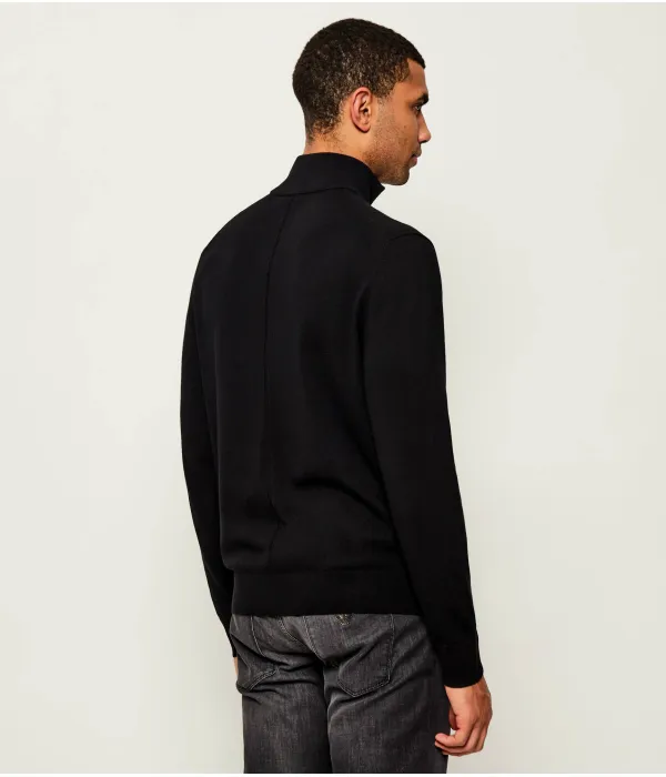 Шерстяная водолазка Regular fit Calvin Klein, черный — фото 3