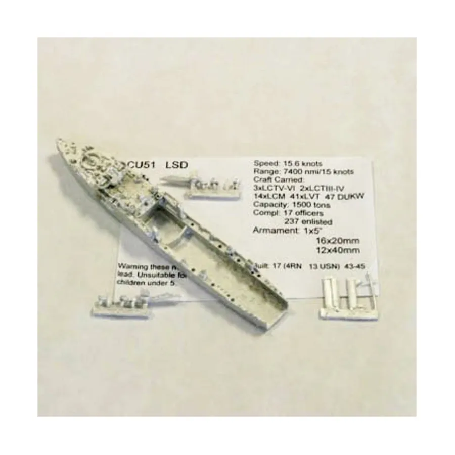 

ЛСД, Figurehead Ships - WWII Coastal Forces - United States (1:1250) (Noble Miniatures)