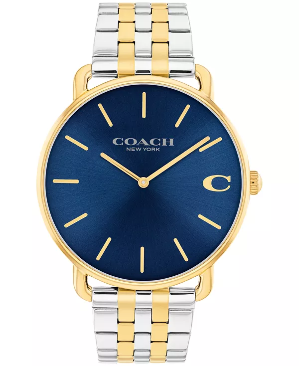 

Мужские часы Elliot с двухцветным браслетом из нержавеющей стали, 43 мм Coach, two-tone