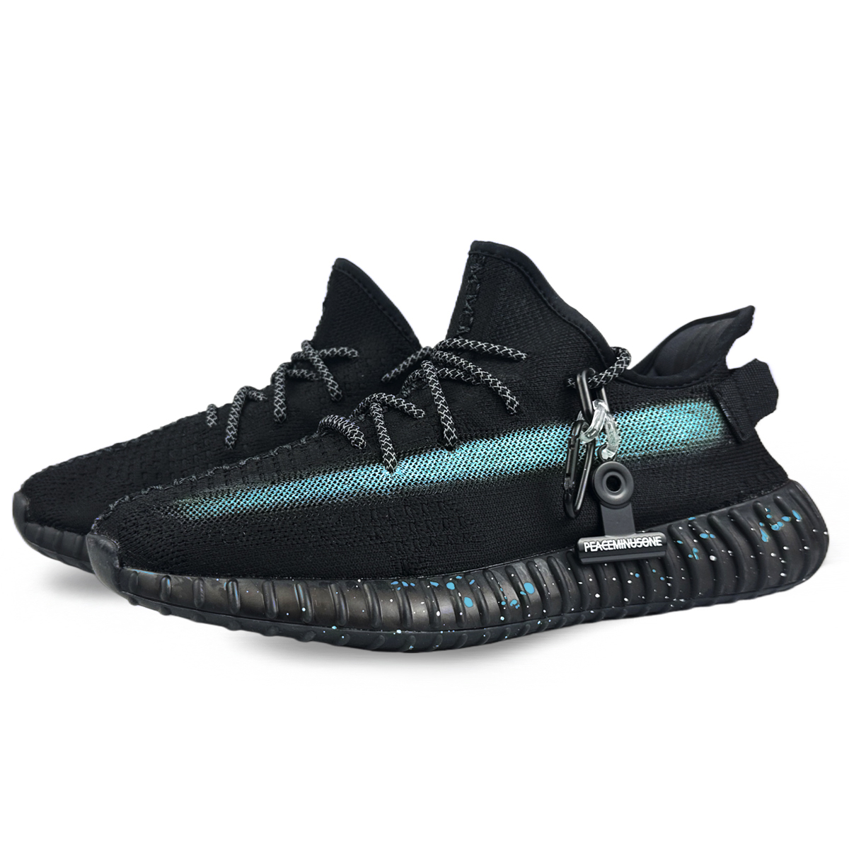Adidas Originals Yeezy Boost 350 V2 низкие повседневные кроссовки унисекс черно-синие, цвет Black Blue — фото 4