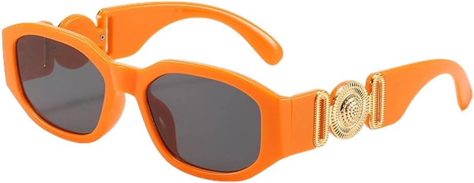 

Популярные роскошные солнцезащитные очки для мужчин, модные черные винтажные прямоугольные очки в большой квадратной оправе, стильные солнцезащитные очки LVTFCO, Orange Gray