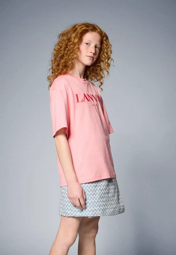 Футболка с короткими рукавами и принтом Lanvin, Fuschia