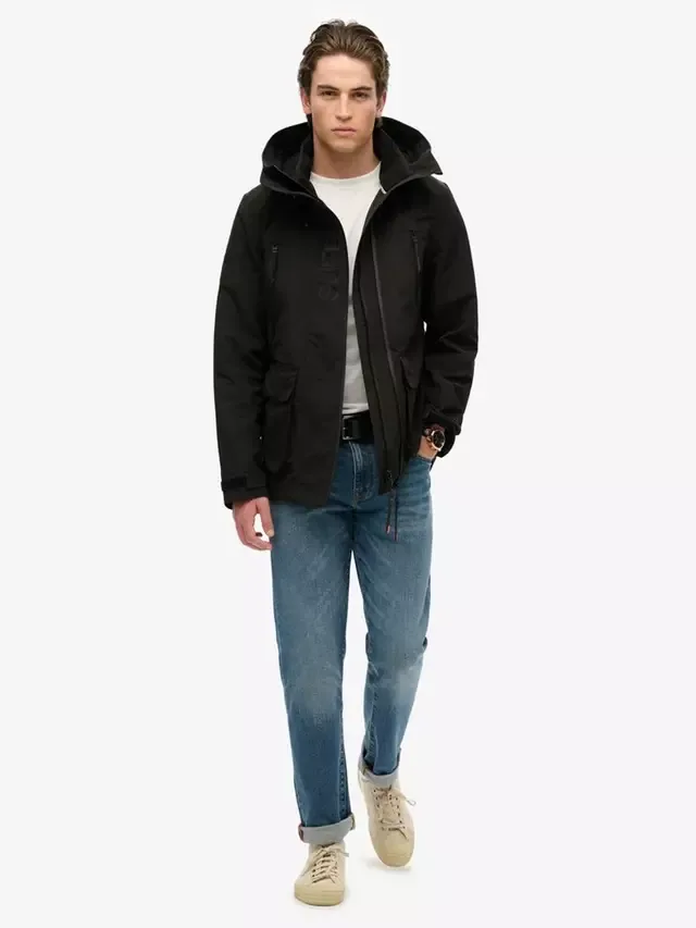 Куртка-ветровка с капюшоном и вышивкой Superdry, Black — фото 3