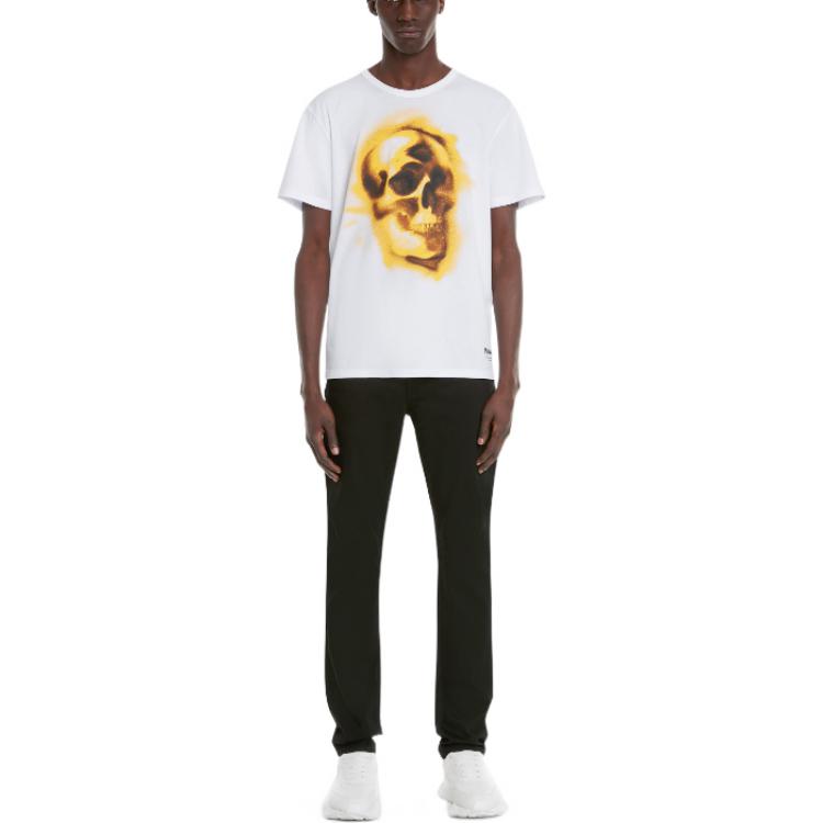 Графическая футболка с принтом Crewneck Alexander McQueen, белый — фото 3