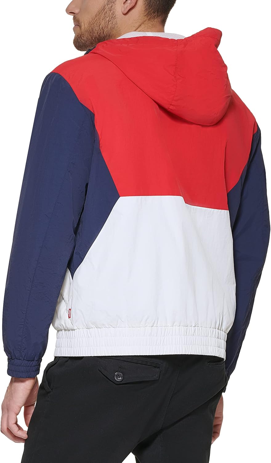 Levi's mens Мужская ретро-ветровка Levi's в цветных блоках, Red/Ice/Navy Color Block — фото 4