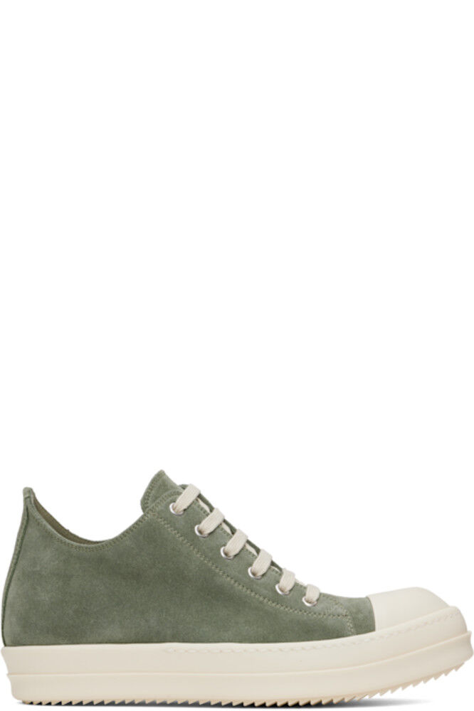

Зеленые голливудские низкие кеды Rick Owens