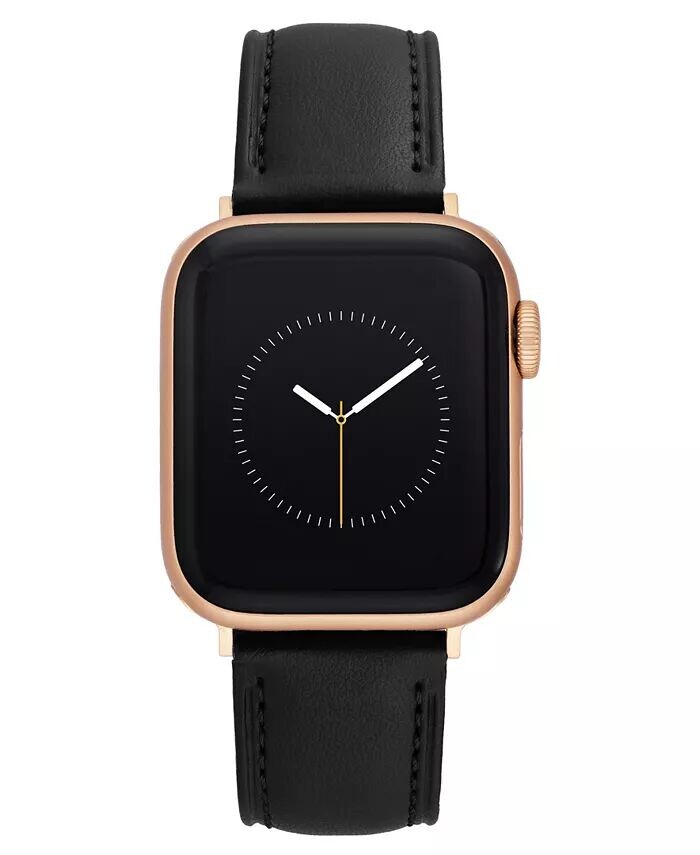 

Женский черный кожаный ремешок Apple, совместимый с Apple Watch диаметром 38/40/41 мм Anne Klein, черный