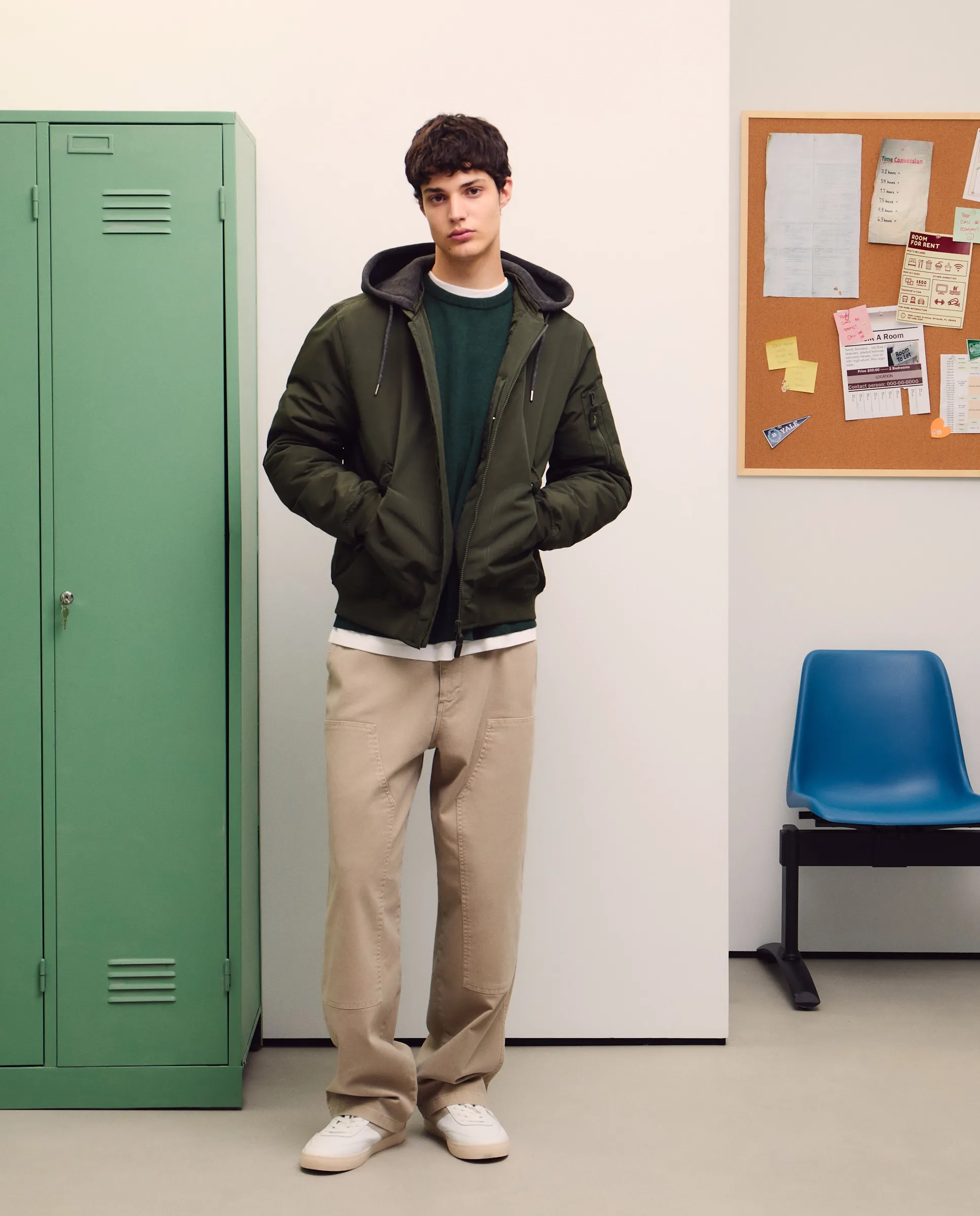 

Куртка-бомбер мужская с капюшоном Green Coast, зеленый