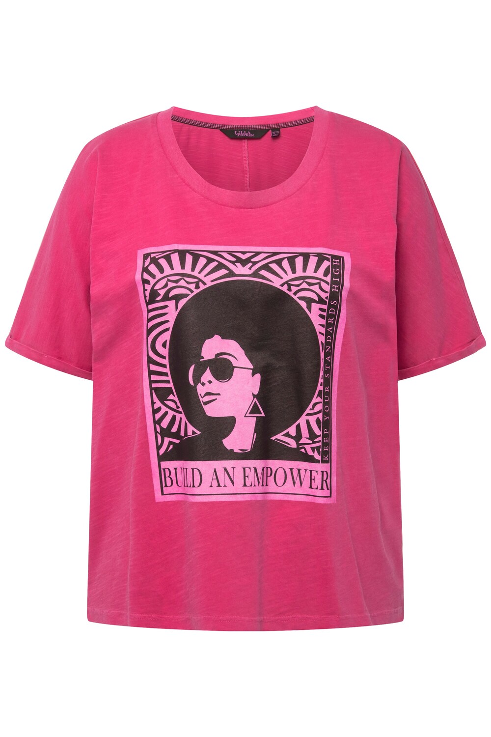 

Футболка Ulla Popken, цвет magentapink
