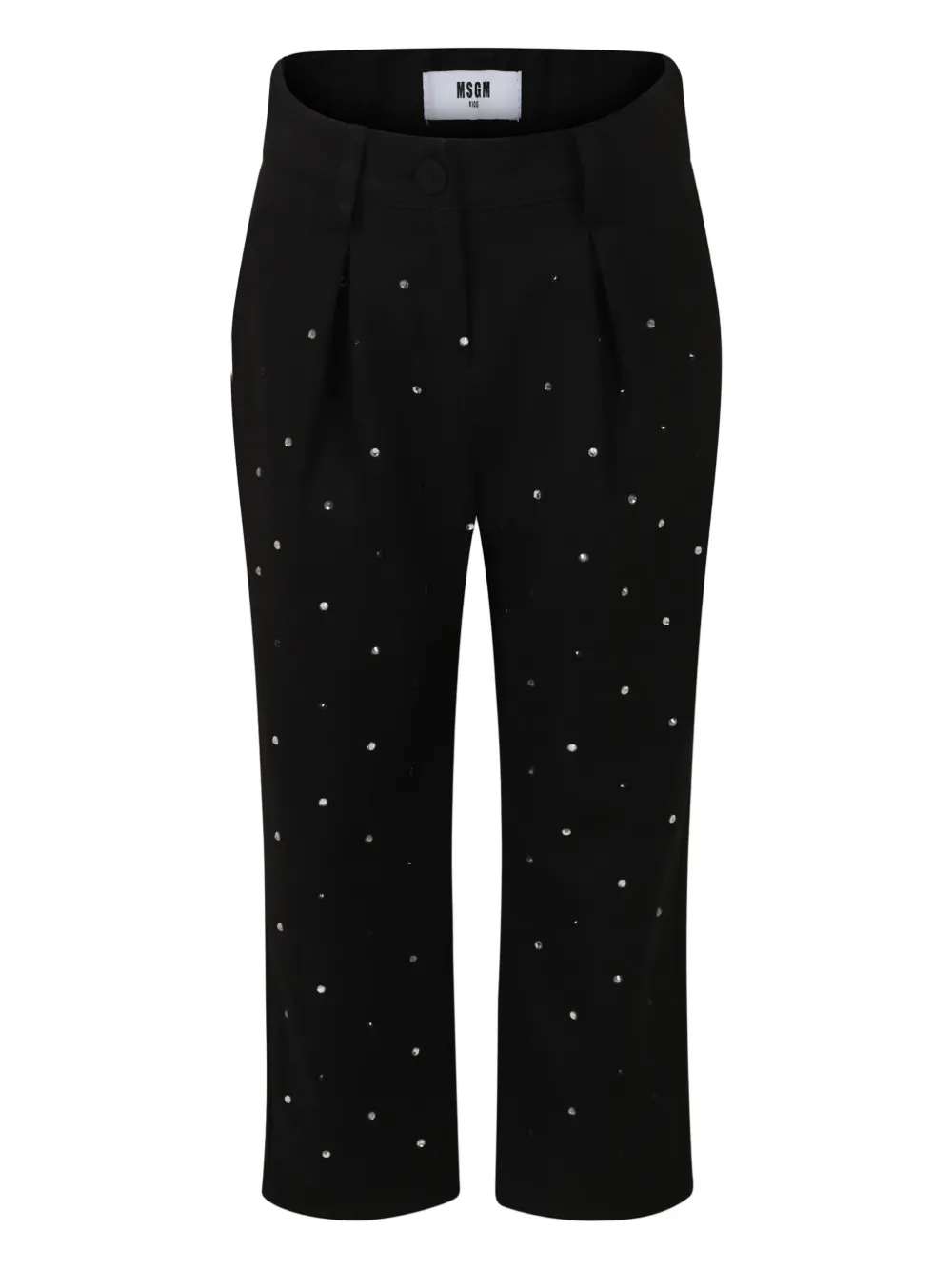 

Декорированные брюки со складками MSGM Kids, черный