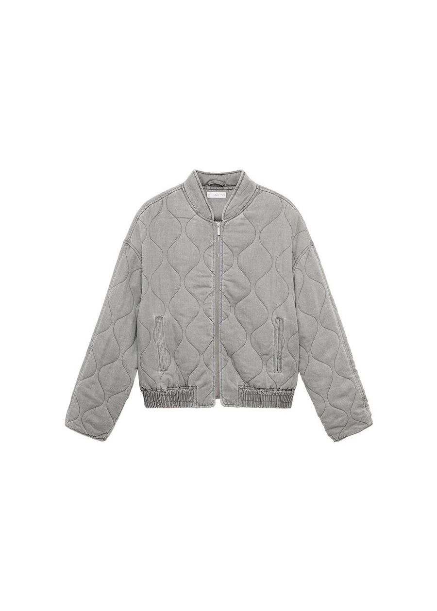 

Куртка межсезонная MANGO TEEN Onda, серый