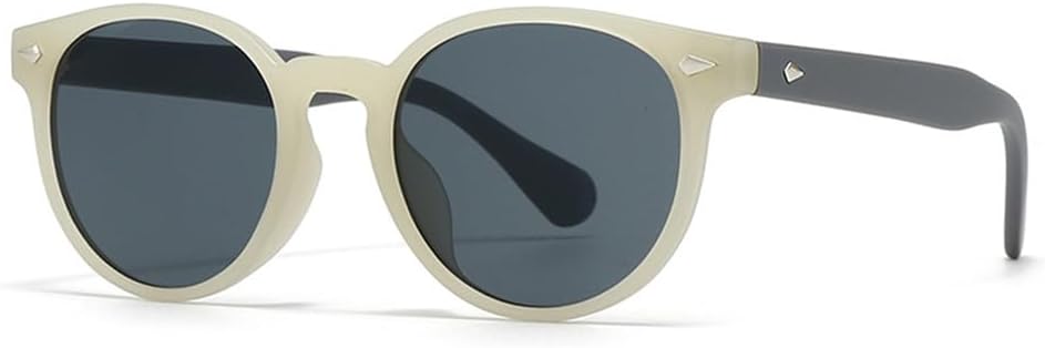 

Круглые солнцезащитные очки с градиентным покрытием для женщин и мужчин, защита от ультрафиолета UV400, в стиле панк, для активного отдыха, путешествий и бега UYPTK, C5 Beige Black