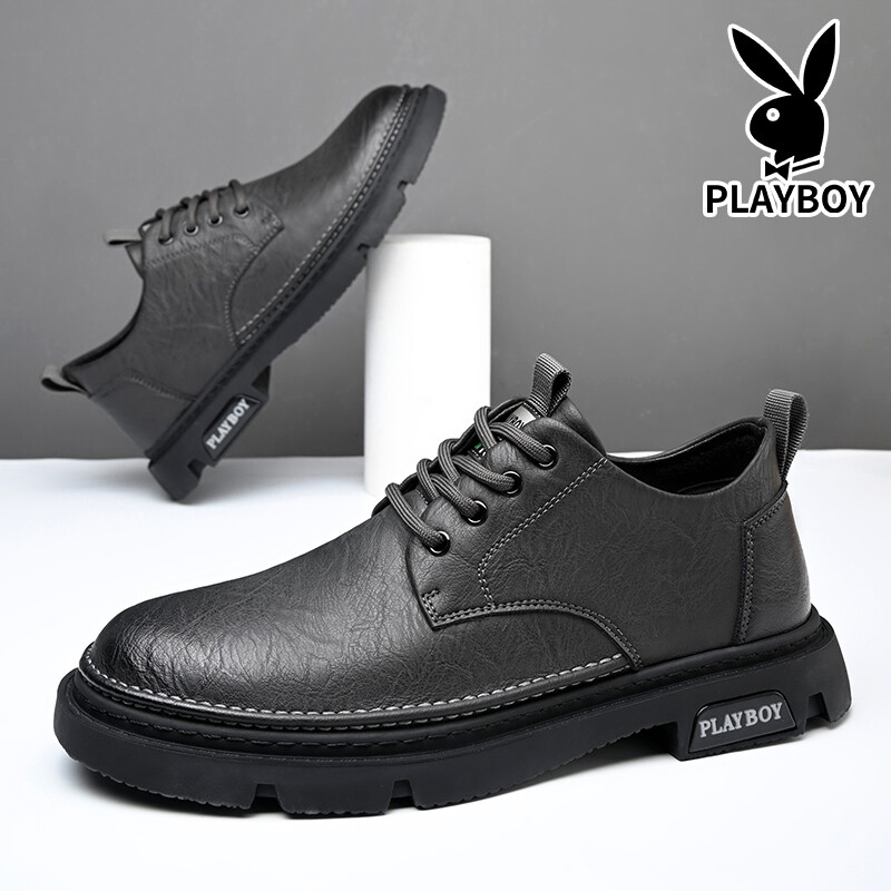 Туфли мужские Men"s Casual Men Low-Top Playboy, коричневый — фото 4